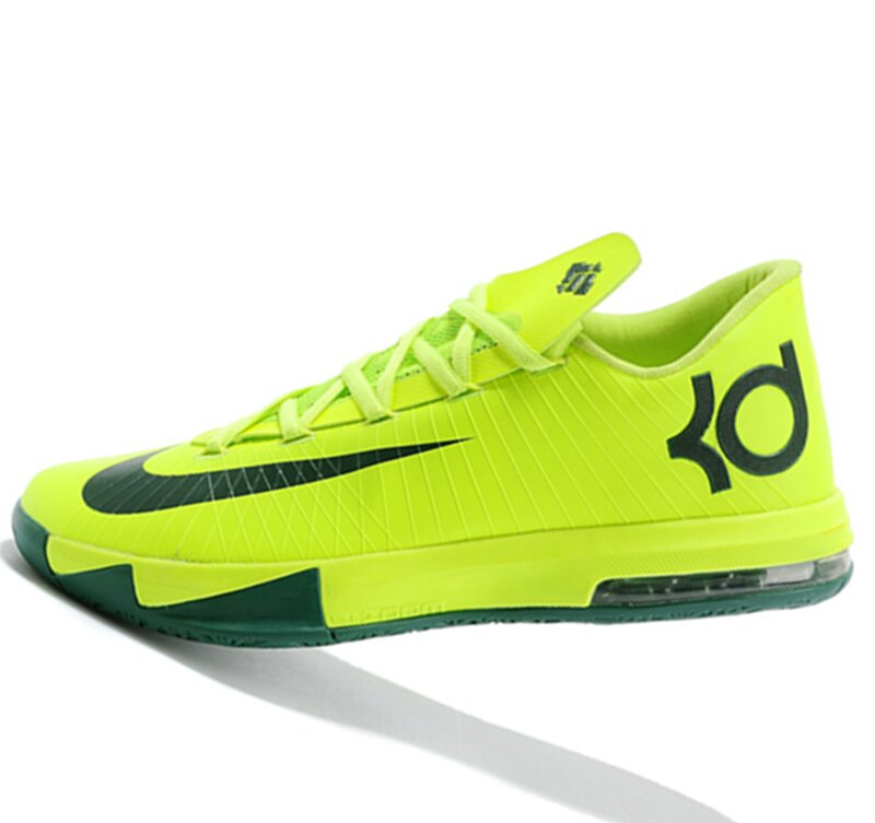 Nike KD6 Fluorescent green black Kevin Durant Basketball shoes